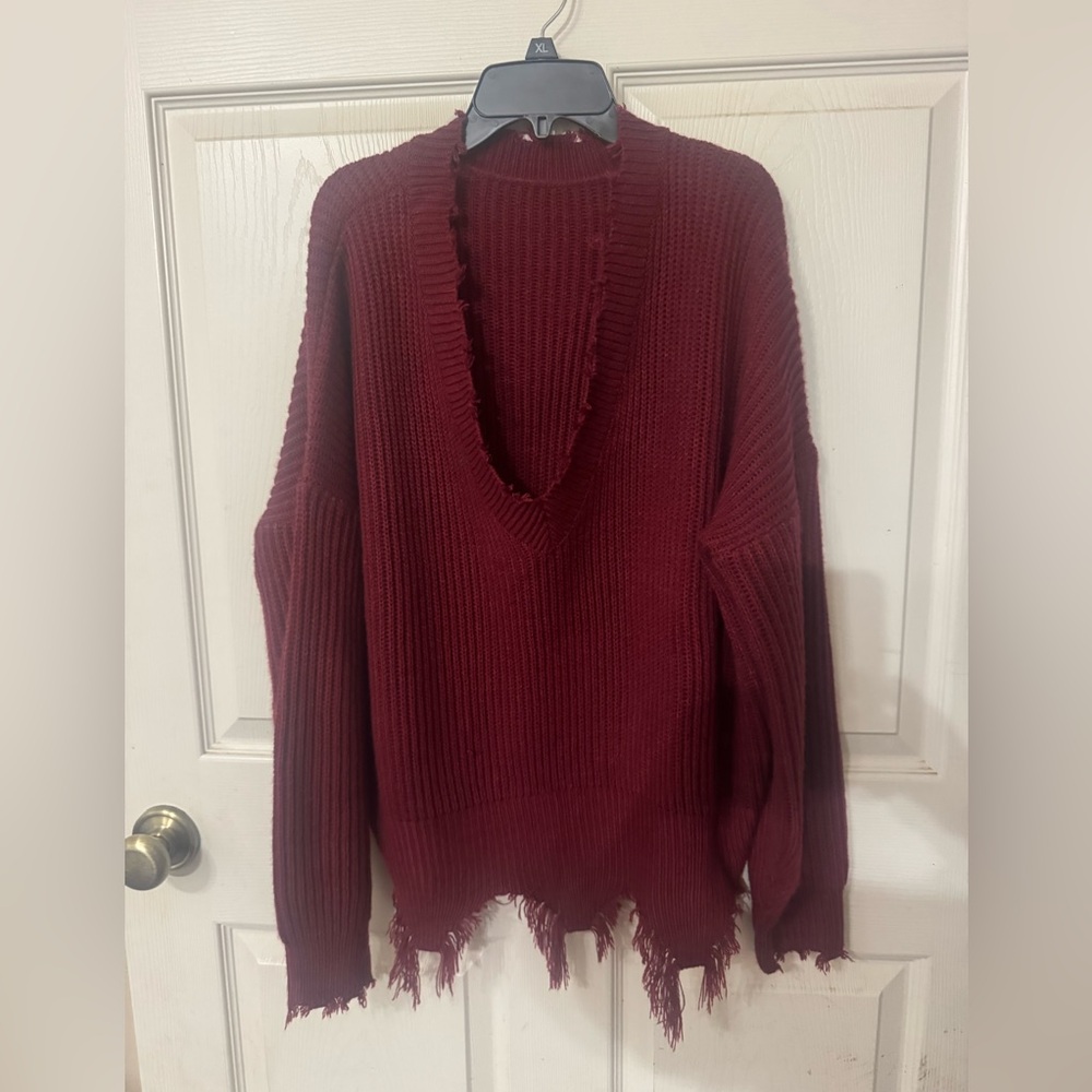 LAMISSCHE Womens Loose
Knitted Off The Shoulder Sweater